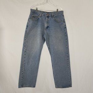 Vintage WRANGLER GORPCORE Festival Straight Leg Hi-Rise UNISEX Jeans Size 34X29